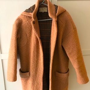 ⭐️Zara Trafaluc brown oversized wool coat medium⭐️